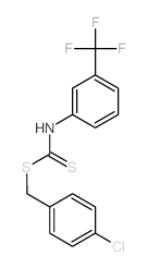 1-[(4-chlorophenyl)methylsulfanyl]-N-[3-(trifluoromethyl)phenyl]methanethioamide结构式