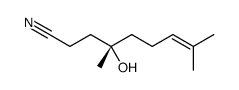 (4S)-4-hydroxy-4,8-dimethylnon-7-enenitrile结构式