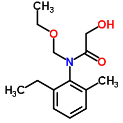 N-(ethoxymethyl)-N-(2-ethyl-6-methyl-phenyl)-2-hydroxy-acetamide structure