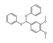 4-[Bis(phenylsulfanyl)methyl]-1,2-dimethoxybenzene结构式