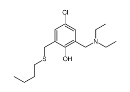 2-(butylsulfanylmethyl)-4-chloro-6-(diethylaminomethyl)phenol Structure