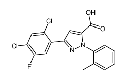 3-(2,4-DICHLORO-5-FLUOROPHENYL)-1-O-TOLYL-1H-PYRAZOLE-5-CARBOXYLIC ACID结构式