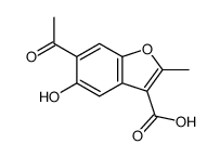 6-acetyl-5-hydroxy-2-methyl-1-benzofuran-3-carboxylic acid Structure