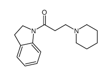 1-(2,3-dihydroindol-1-yl)-3-piperidin-1-ylpropan-1-one Structure