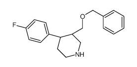 (3S,4R)-4-(4-fluorophenyl)-3-(phenylmethoxymethyl)piperidine结构式