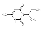 2,4(1H,3H)-Pyrimidinedione,6-methyl-3-(1-methylpropyl)- structure