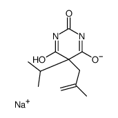 5-Isopropyl-5-(2-methyl-2-propenyl)-2-sodiooxy-4,6(1H,5H)-pyrimidinedione结构式