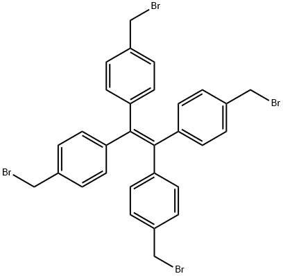 1,1,2,2-Tetrakis(4-(bromomethyl)phenyl)-ethene structure