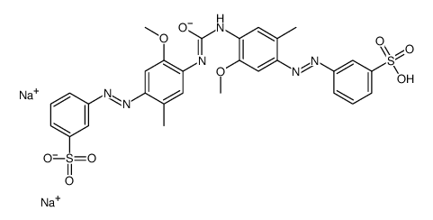 disodium 3,3'-[carbonylbis[imino(5-methoxy-2-methyl-4,1-phenylene)azo]]bis[benzenesulphonate]结构式