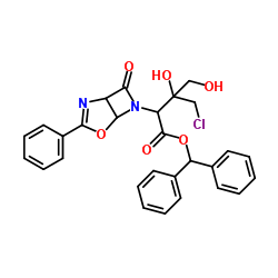 α-[2-Chloro-1-hydroxy-1-(hydroxyMethyl)ethyl]-7-oxo-3-phenyl-4-oxa-2,6-diazabicyclo[3.2.0]hept-2-ene-6-acetic Acid Diphenylmethyl Ester structure