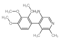 5,6-dimethyl-4-(2,3,4-trimethoxyphenyl)pyridin-3-amine结构式