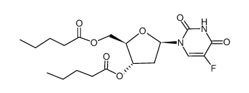 2'-Deoxy-5-fluorouridine 3',5'-dipentanoate结构式