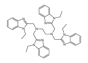 N,N,N',N'-tetrakis[(1-ethylbenzimidazol-2-yl)methyl]ethane-1,2-diamine Structure