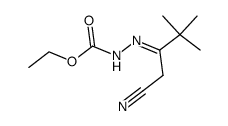 (1-cyanomethyl-2,2-dimethyl-propylidene)-hydrazinecarboxylic acid ethyl ester结构式