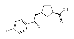 cis-3-[2-(4-fluorophenyl)-2-oxoethyl]cyclopentane-1-carboxylic acid结构式