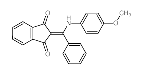 2-[[(4-methoxyphenyl)amino]-phenyl-methylidene]indene-1,3-dione结构式