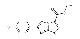 6-(4-CHLOROPHENYL)IMIDAZO[2,1-B]THIAZOLE-3-CARBOXYLIC ACID ETHYL ESTER Structure