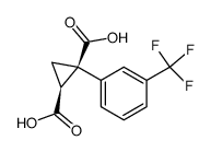 (1R,2S)-1-(3-(trifluoromethyl)phenyl)cyclopropane-1,2-dicarboxylic acid结构式