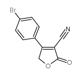 4-(4-溴苯基)-2-氧代-2,5-二氢-3-呋喃甲腈结构式