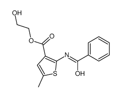 3-Thiophenecarboxylic acid, 2-(benzoylamino)-5-methyl-, 2-hydroxyethyl ester structure