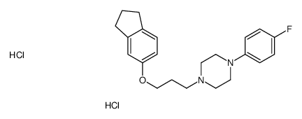 1-[3-(2,3-dihydro-1H-inden-5-yloxy)propyl]-4-(4-fluorophenyl)piperazine,dihydrochloride Structure