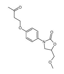 5-(Methoxymethyl)-3-[4-(3-oxobutoxy)phenyl]-1,3-oxazolidin-2-one Structure