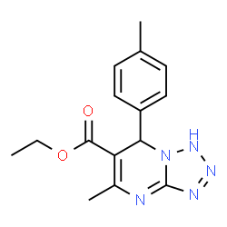 TETRAZOLO[1,5-A]PYRIMIDINE-6-CARBOXYLIC ACID, 1,7-DIHYDRO-5-METHYL-7-(4-METHYLPHENYL)-, ETHYL ESTER structure