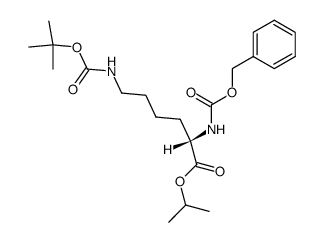 Nα-benzyloxycarbonyl-Nε-tert-butyloxycarbonyl-L-lysine isopropyl ester结构式