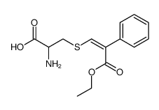 S-(2-ethoxycarbonyl-2-phenyl-vinyl)-DL-cysteine结构式