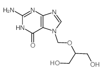 2-amino-7-(1,3-dihydroxypropan-2-yloxymethyl)-3H-purin-6-one Structure