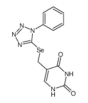 5-[[(1-phenyl-1,2,3,4-tetrazol-5-yl)seleno]methyl]uracil结构式