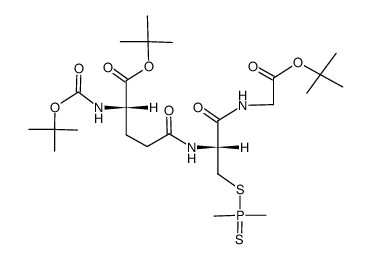 N-(t-butoxycarbonyl)-L-γ-glutamyl-S-dimethylphosphinothioyl-L-cysteinylglycine di-t-butyl ester Structure