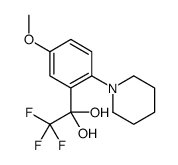 2,2,2-trifluoro-1-(5-methoxy-2-piperidin-1-ylphenyl)ethane-1,1-diol Structure