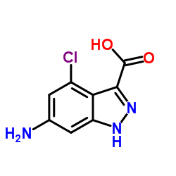 6-Amino-4-chloro-1H-indazole-3-carboxylic acid structure