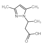 3-(3,5-Dimethyl-pyrazol-1-yl)-butyric acid结构式