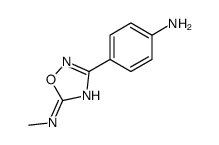 3-(4-aminophenyl)-N-methyl-1,2,4-oxadiazol-5-amine结构式