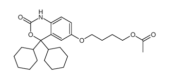 6-(4-acetoxy-butoxy)-4,4-dicyclohexyl-4H-3,1-benzoxazin-2-one结构式