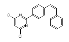 4,6-dichloro-2-[4-(2-phenylethenyl)phenyl]pyrimidine Structure