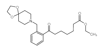 ETHYL 7-[2-[8-(1,4-DIOXA-8-AZASPIRO[4.5]DECYL)METHYL]PHENYL]-7-OXOHEPTANOATE Structure