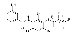 N-(2,4,6-tribromo-3-(heptafluoro-n-propylthio))phenyl 3-aminobenzamide结构式