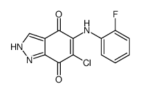 6-chloro-5-(2-fluoroanilino)-1H-indazole-4,7-dione Structure