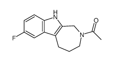 1-(7-fluoro-3,4,5,10-tetrahydro-1H-azepino[3,4-b]indol-2-yl)ethanone Structure