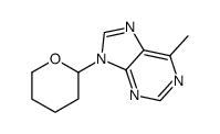 6-methyl-9-(oxan-2-yl)purine结构式