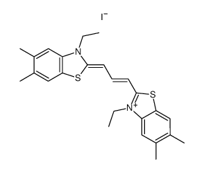 1,3-bis-(3-ethyl-5,6-dimethyl-benzothiazol-2-yl)-trimethinium, iodide结构式