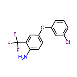 4-(3-Chlorophenoxy)-2-(trifluoromethyl)aniline结构式