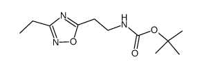 [2-(3-ethyl-[1,2,4]oxadiazol-5-yl)-ethyl]-carbamic acid tert-butyl ester Structure