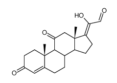 20-Hydroxy-3,11-dioxo-pregnadien-(4,17(20))-al-(2)结构式