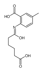 2-(5-carboxypentanoylamino)-5-methylbenzoic acid结构式