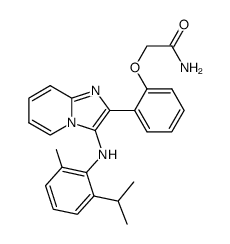 2-[2-(aminocarbonylmethoxy)phenyl]-3-(2-isopropyl-6-methylphenylamino)imidazo[1,2-a]pyridine Structure