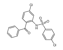 N-(2-benzoyl-5-chloro-phenyl)-4-chloro-benzenesulfonamide结构式